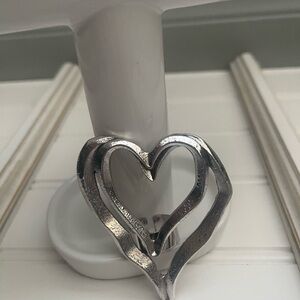 Elegant Silver Heart Ornament